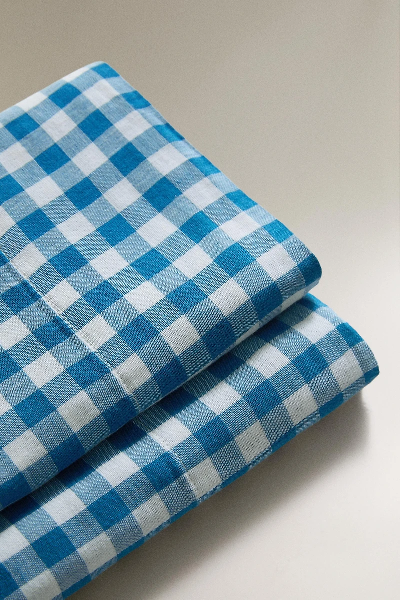 KIDS’ CHECKED CHIFFON FLAT SHEET