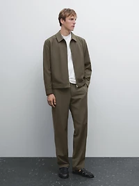 Total look wool blend trousers