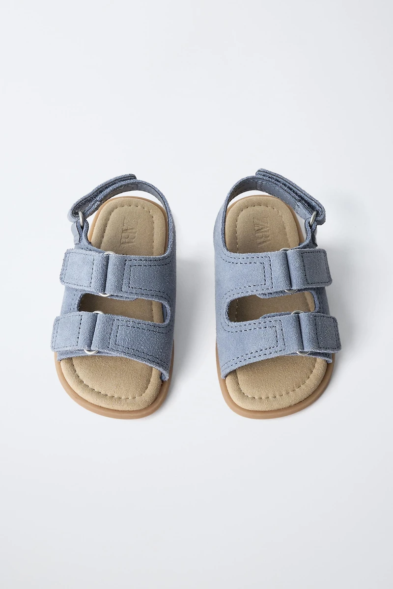 SANDALES BAREFOOT DOUBLE BRIDE EN CUIR
