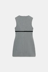SATIN BOW SHORT DRESS