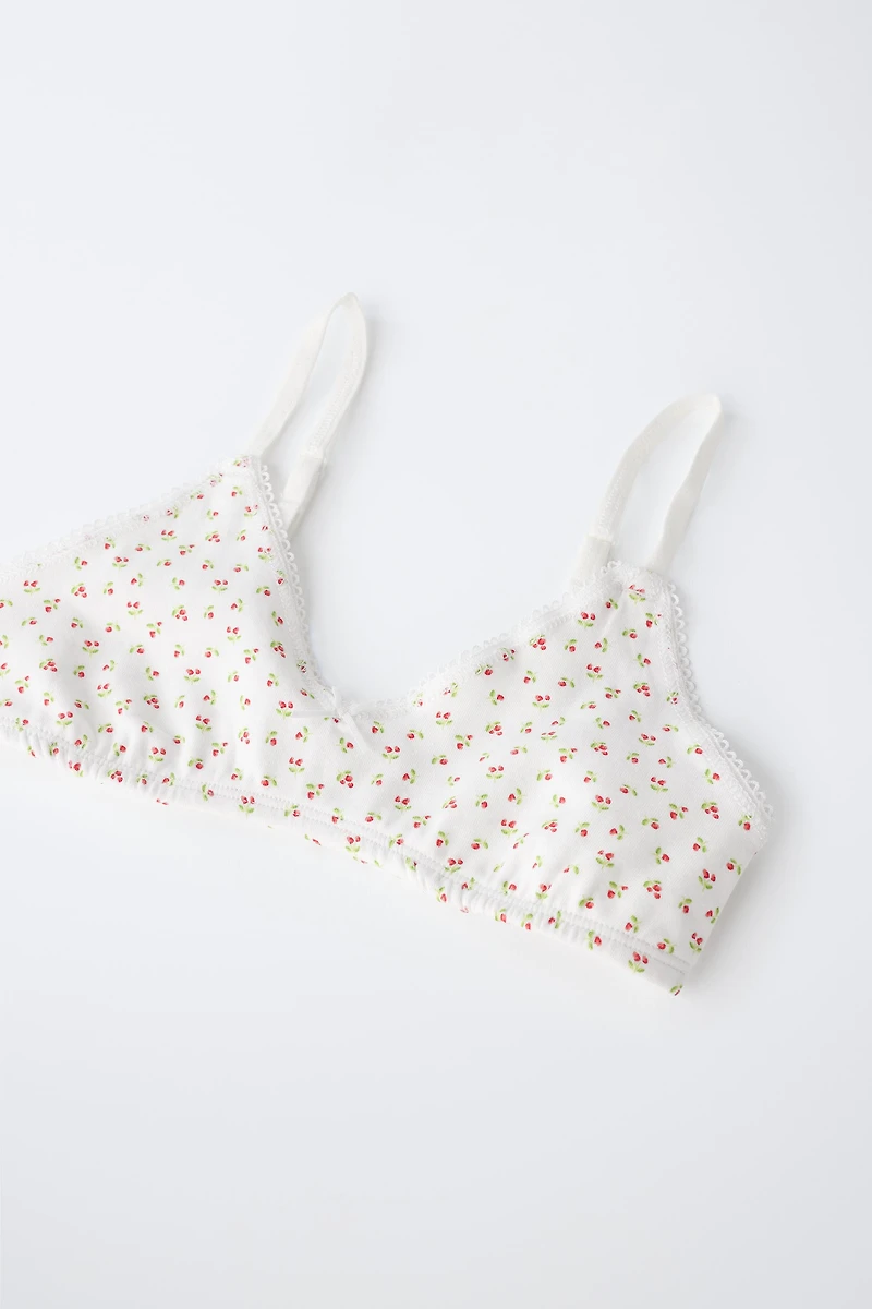 9-14 YEARS/ TWO-PACK OF FLORAL AND CHERRY TOPS