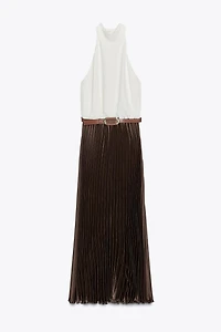 ROBE MIDI COMBINÉE PLISSÉE