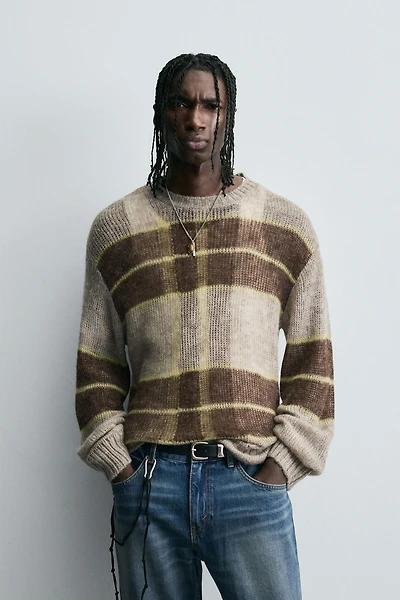 TEXTURED STRIPE SWEATER