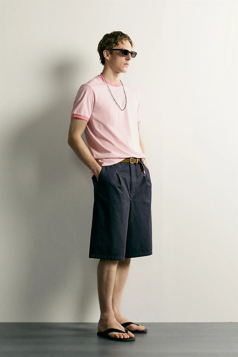 RINGER CONTRAST RIBBED REGULAR FIT T-SHIRT