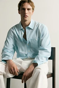 STRIPED BOXY FIT SHIRT