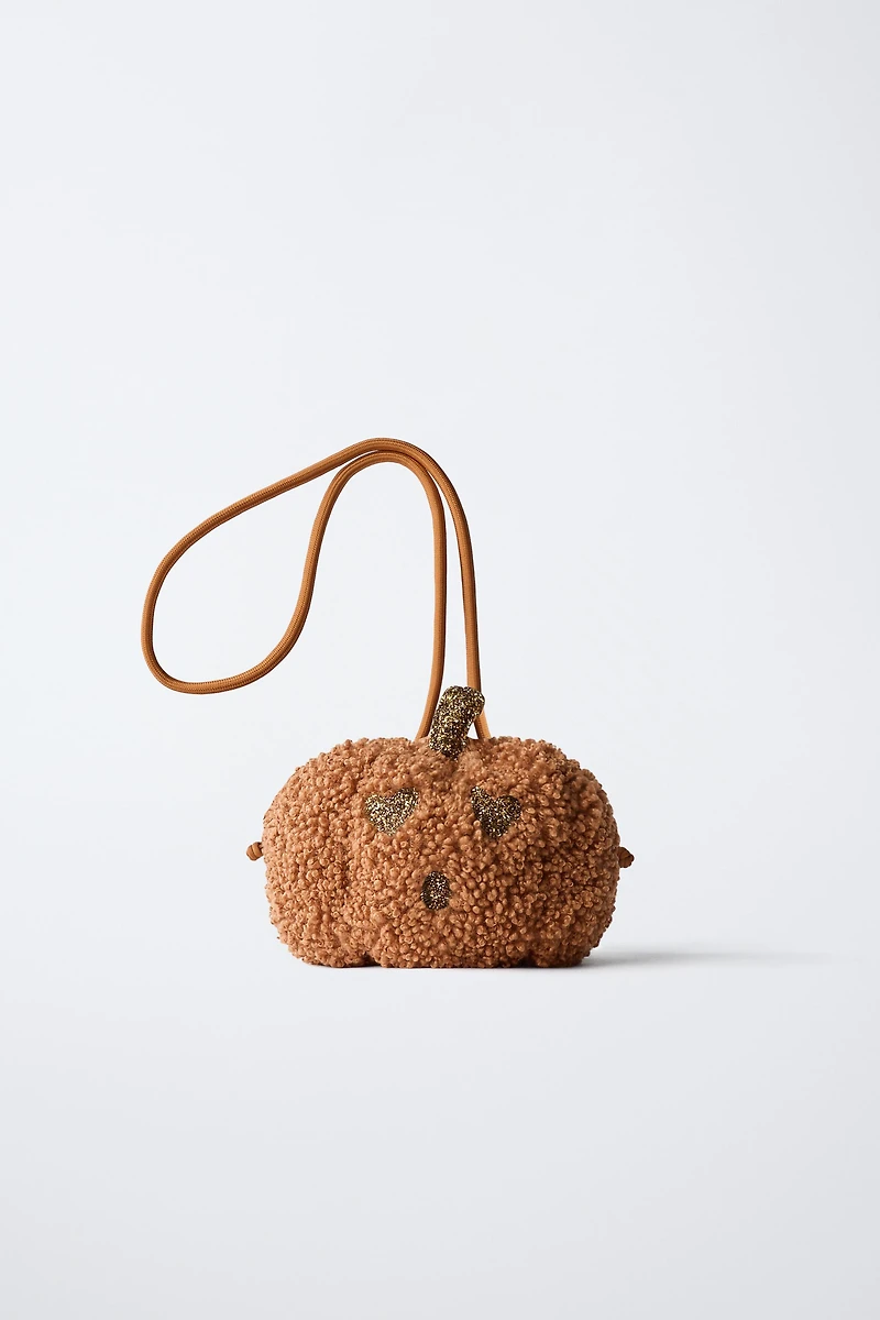 SAC BANDOULIÈRE CITROUILLE PEAU DE MOUTON