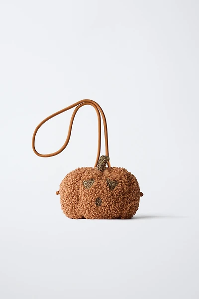 SAC BANDOULIÈRE CITROUILLE PEAU DE MOUTON