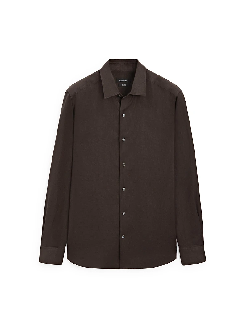 Extra fine regular fit linen shirt