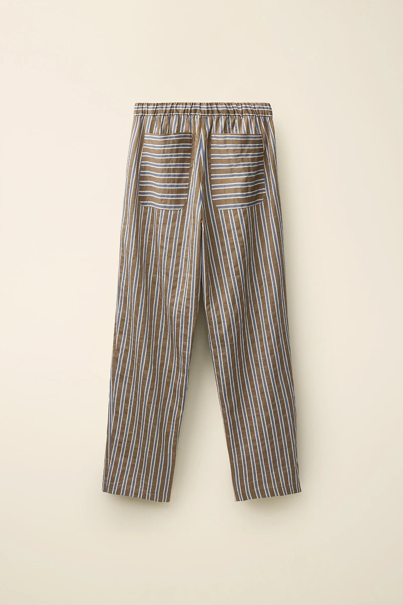 STRIPED LINEN PANTS CREATED BY CARAMEL LONDON X ZARA
