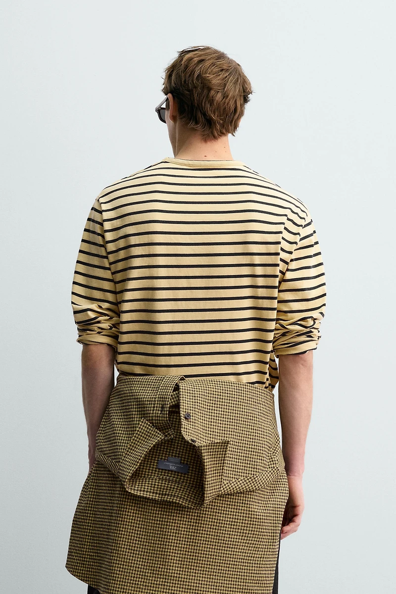 T-SHIRT JACQUARD RAYURES AARON LEVINE X ZARA