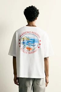 RELAXED FIT CONTRAST PRINT T-SHIRT