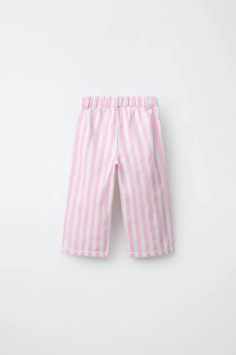 STRIPED TWILL CULOTTES