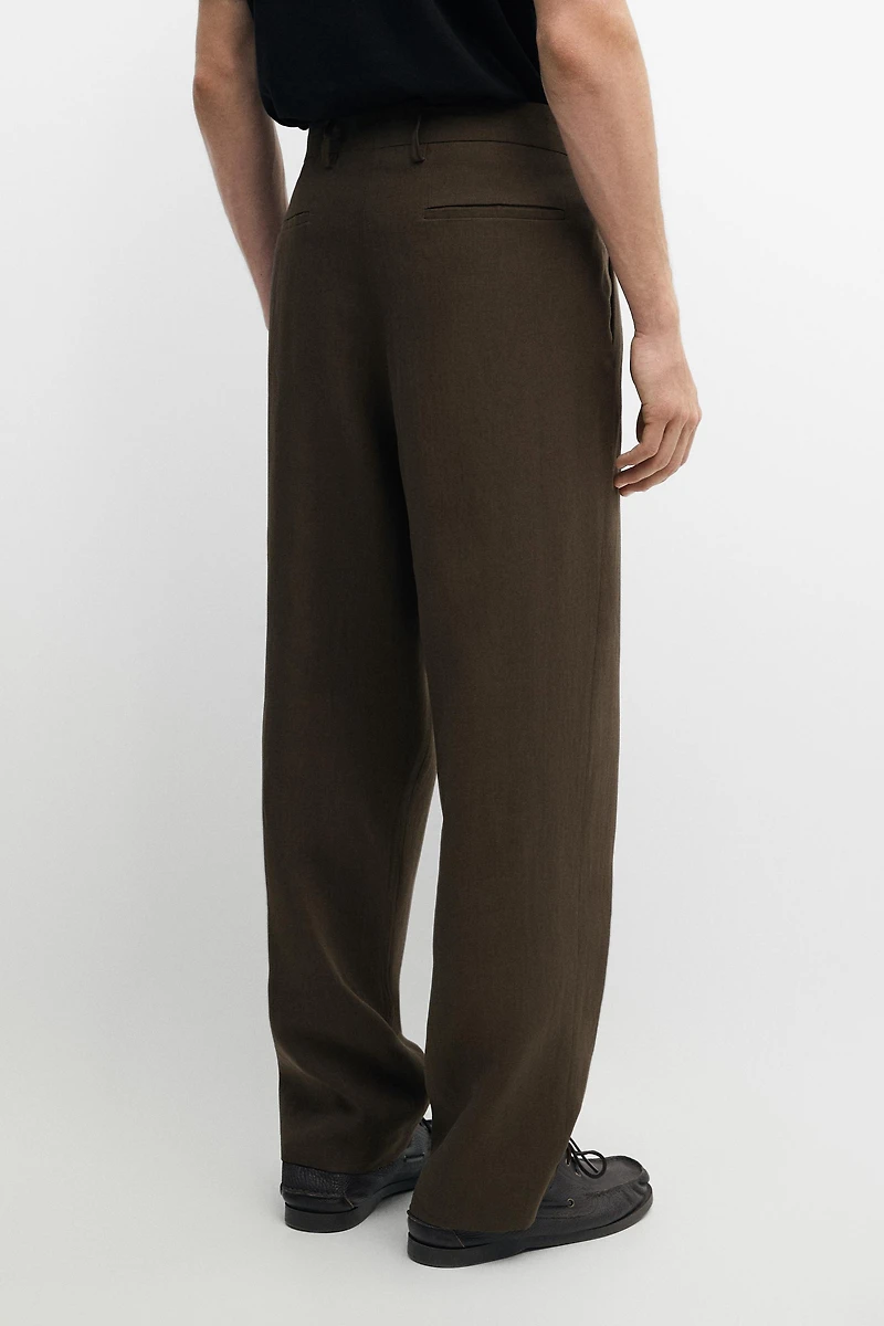 Linen suit trousers