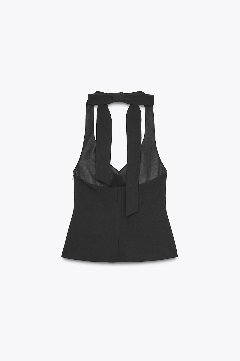 HALTER BACK BOW TOP