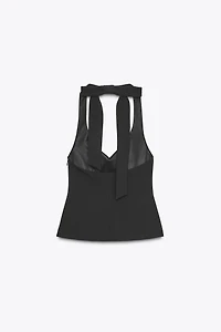 HALTER BACK BOW TOP