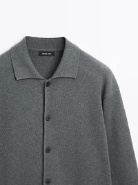 Cotton knit cardigan with buttons