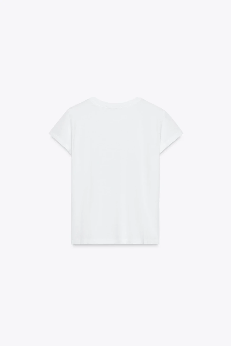 T-SHIRT DÉLAVÉ AVEC POCHE
