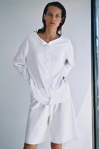 BUTTON-UP T-SHIRT