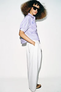 SEQUINED STRIPED SHIRT