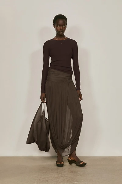 Midi skirt with puff detail - LIMITED EDITION