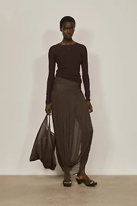 Midi skirt with puff detail - LIMITED EDITION