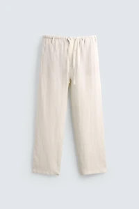 RELAXED FIT LINEN PANTS