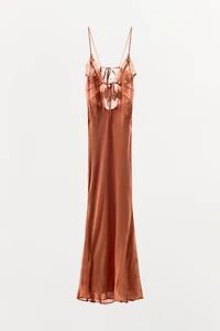 GEORGETTE DRESS WITH EMBROIDERY AND BEADING