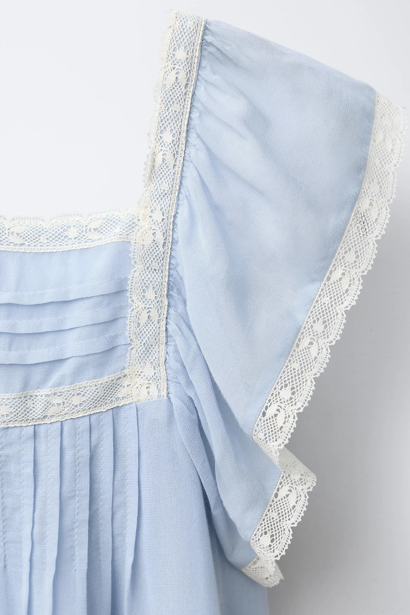 LACE TRIM DRESS