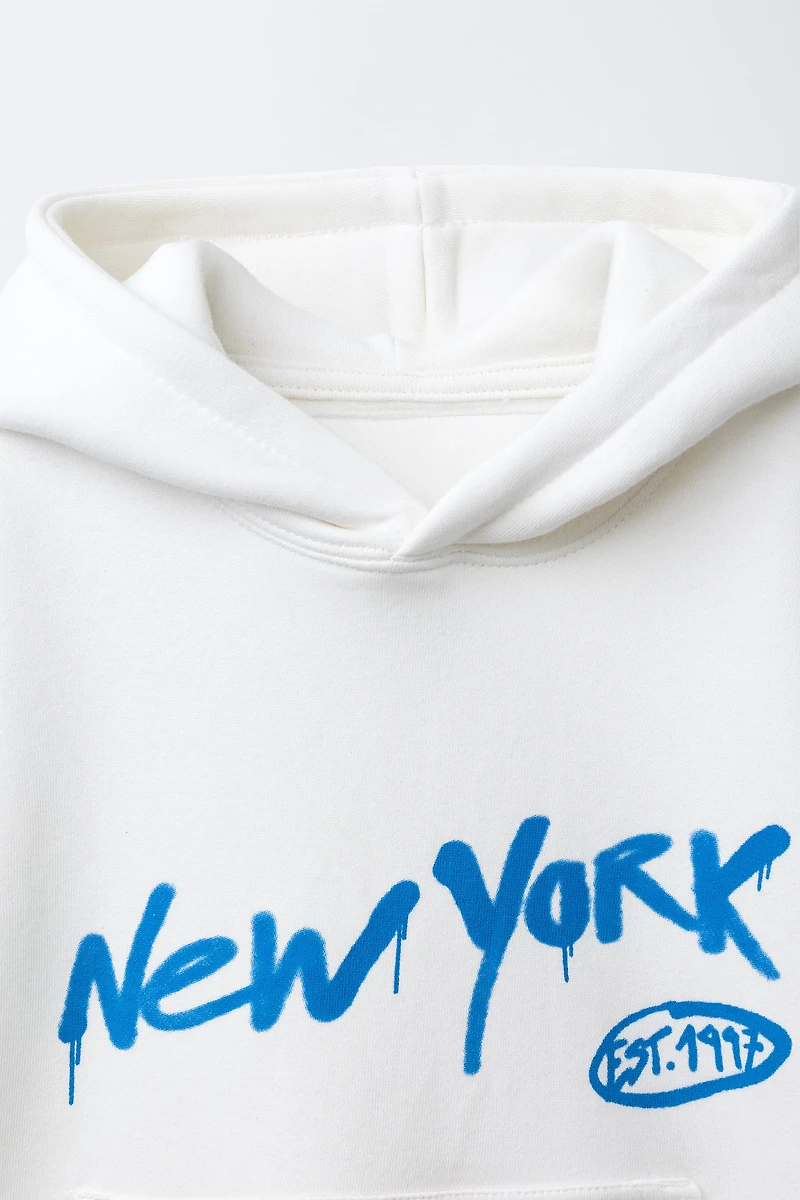 PRINTED HOODIE SWEATSHIRT