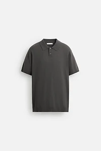 RIB KNIT POLO SHIRT