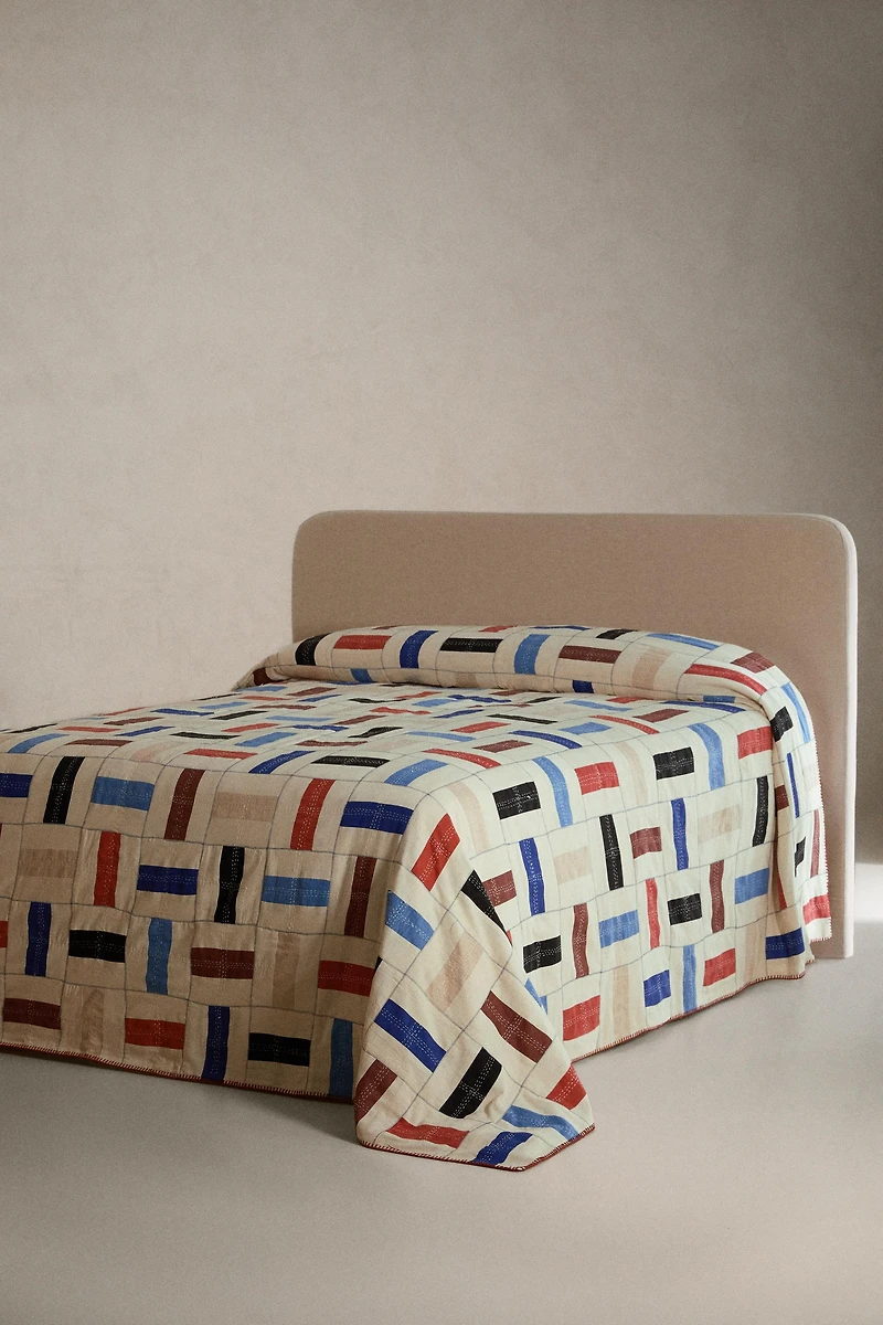 COUVRE-LIT COTON LIN PATCHWORK X COLLAGERIE