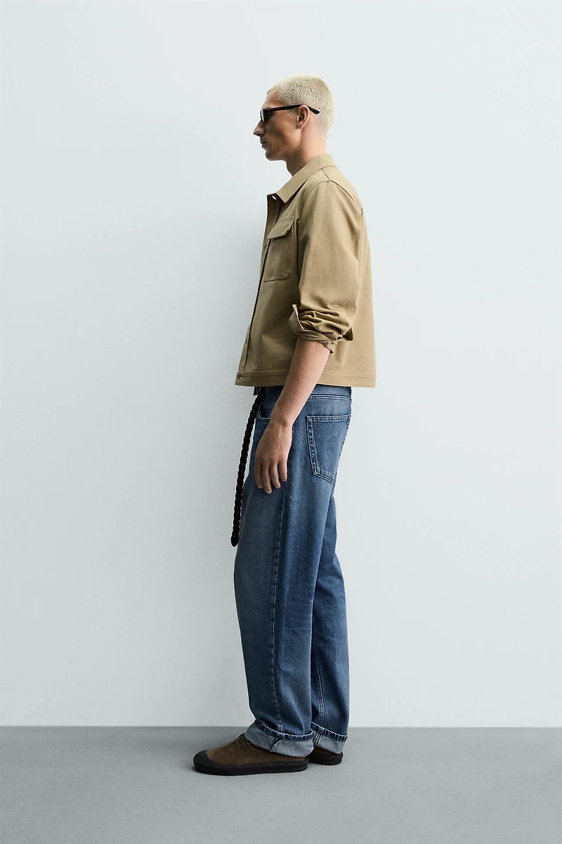 CROPPED FIT POCKET OVERSHIRT