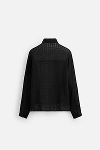 LINEN - COTTON JACQUARD SHIRT