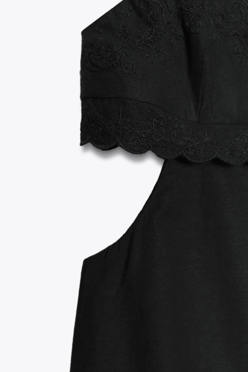 CUT OUT EMBROIDERED DRESS