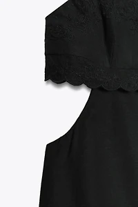 CUT OUT EMBROIDERED DRESS