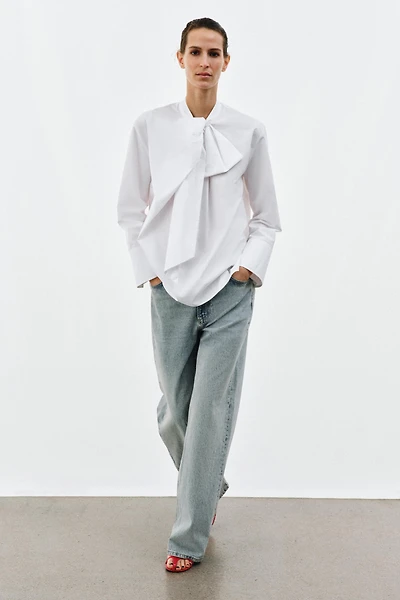 TIED POPLIN SHIRT ZW COLLECTION