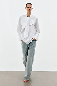 TIED POPLIN SHIRT ZW COLLECTION