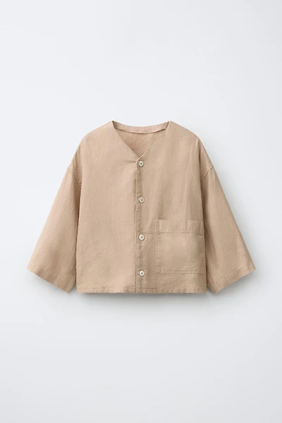 100% LINEN OVERSHIRT