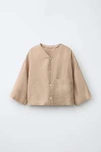100% LINEN OVERSHIRT