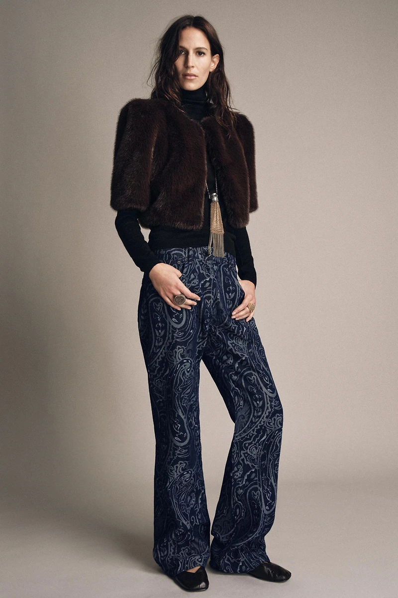 PANTALON EN DENIM JACQUARD ZW COLLECTION
