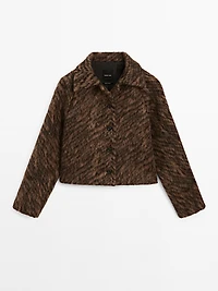 Manteau court imprimé animal