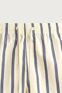 STRIPED MID-LENGTH SWIM SHORTS