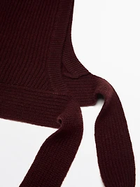 Capuche maille nœud