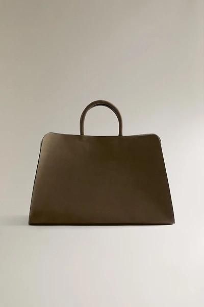 NUBUCK LEATHER SHOPPER BAG