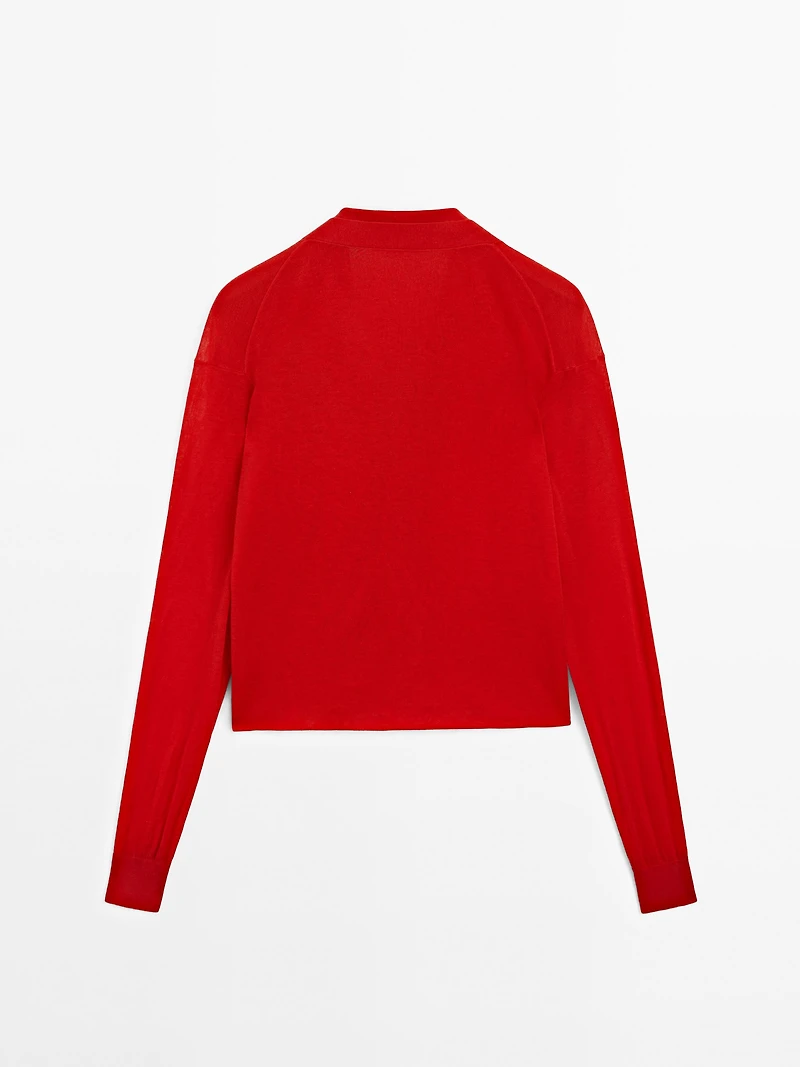 Cardigan multiposition 100 % laine - STUDIO