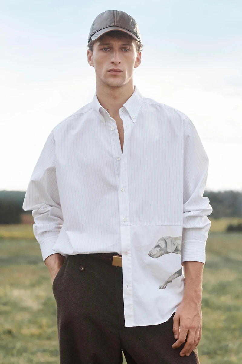 CHEMISE RAYURES PATCHWORK IMPRIMÉ ÉDITION LIMITÉE