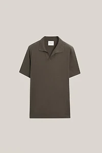 Cotton and linen knit polo sweater - LIMITED EDITION