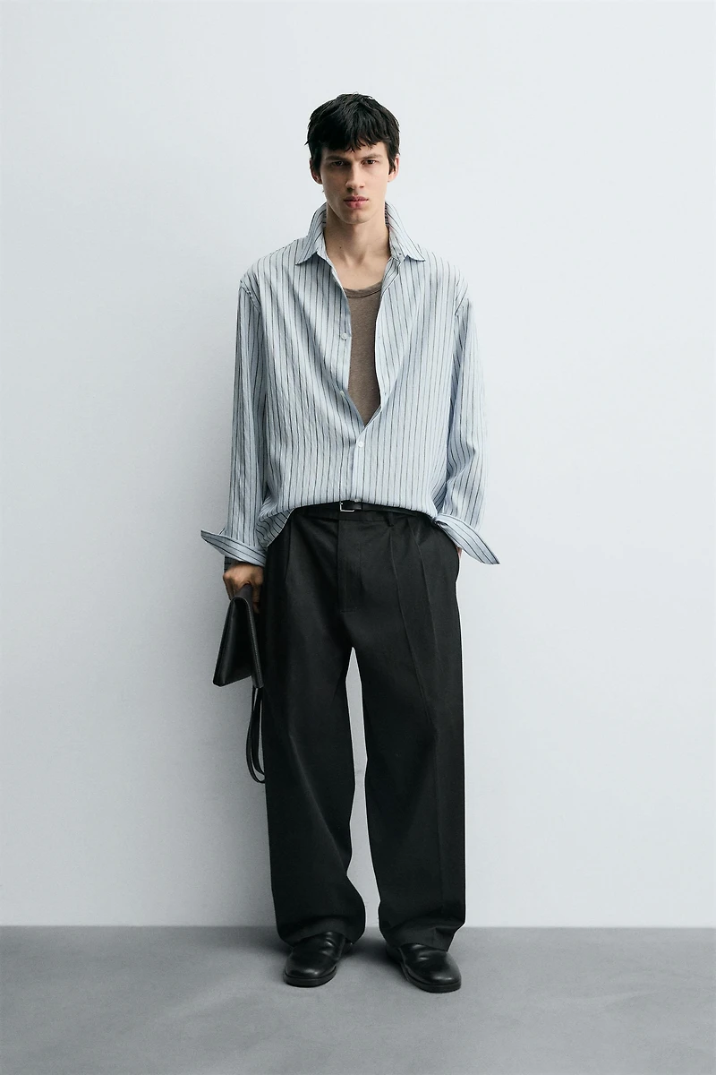 TEXTURED STRIPED SHIRT