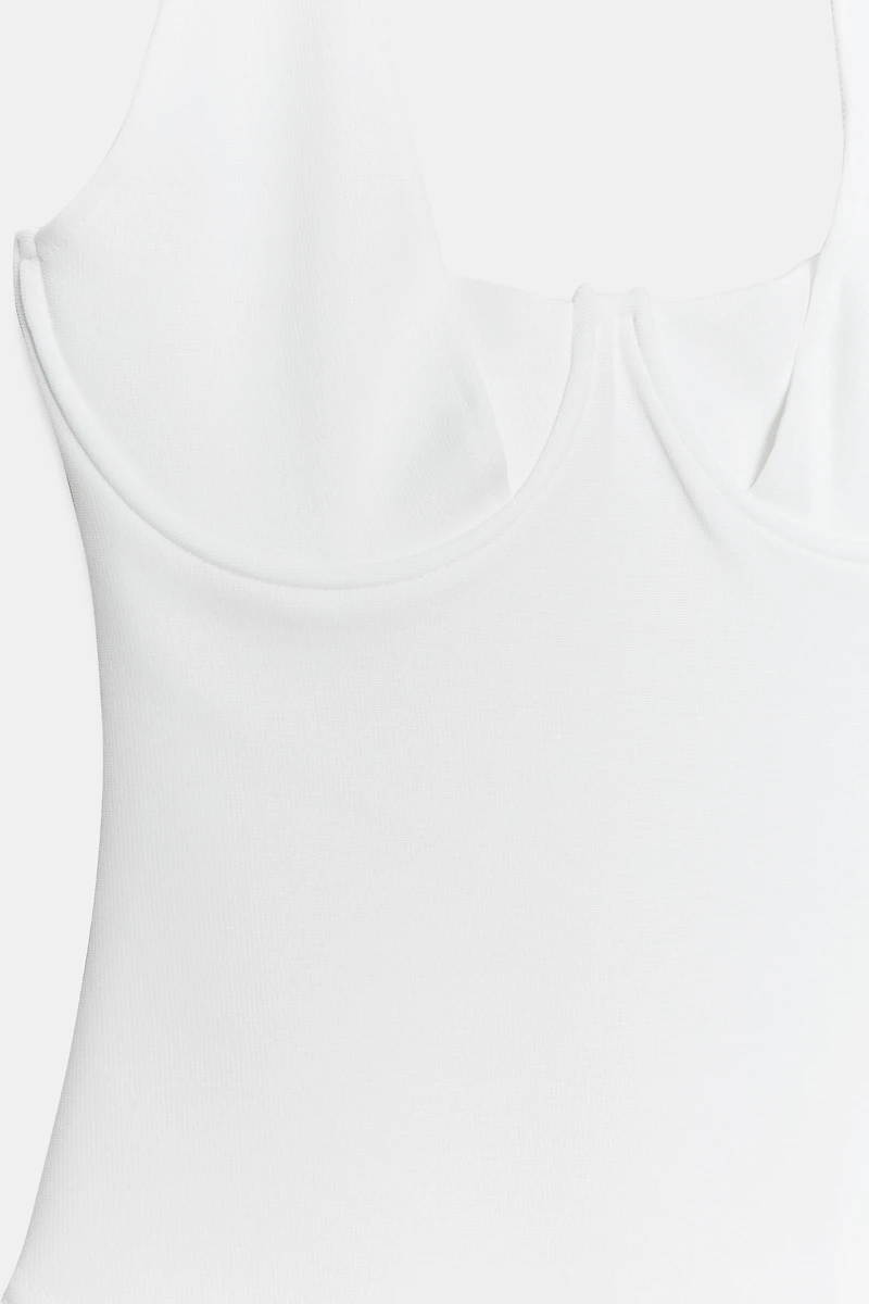 STRETCH KNIT HALTER BODYSUIT