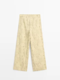 Ramie blend trousers